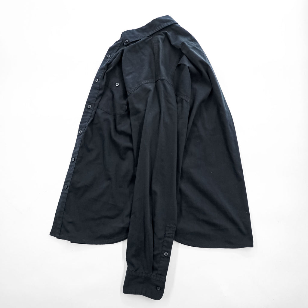 NIKE DRI-FIT 長袖 ボタンダウンシャツ L ブラック 胸ポケット