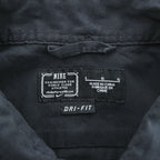 NIKE DRI-FIT 長袖 ボタンダウンシャツ L ブラック 胸ポケット