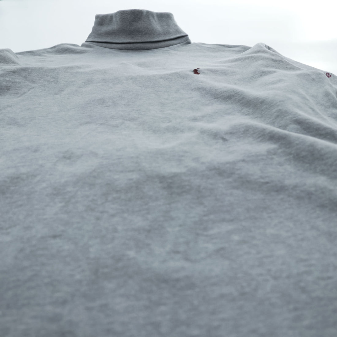 Polo Ralph Lauren 90年代 タートルネック 長袖 ロングスリーブ Tシャツ L グレー ポニー 刺繍
