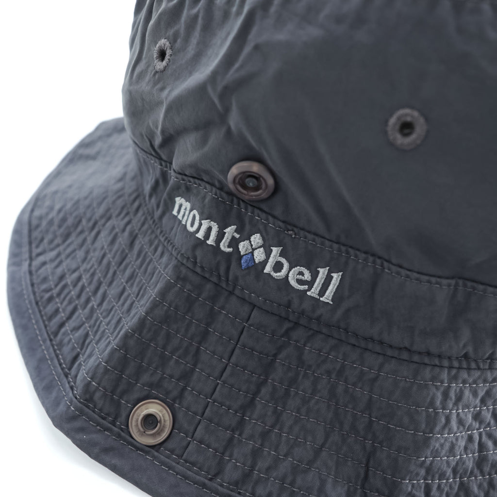 mont-bell フィッシングハット ナイロン アウトドアハット グレー あごひも付き 1118603