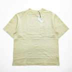 AURALEE 日本製 ポケット Tシャツ L イエロー SUPER FINE COTTON SALT SHRINK PIQUE BIG TEE サイドスリット A22ST02EK 未使用品