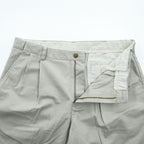 L.L.Bean 2タック プリーツショーツ ショートパンツ L ベージュ COMFORT WAIST 240259