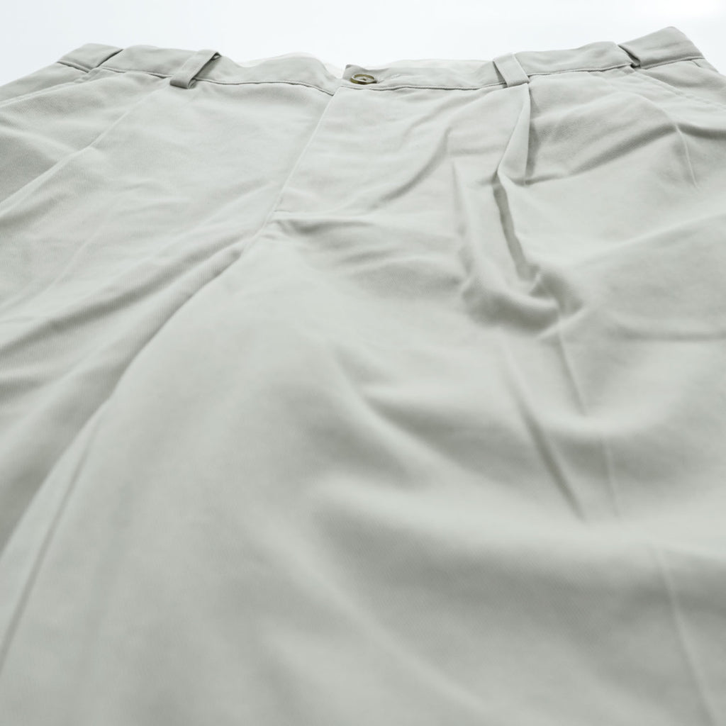 L.L.Bean 2タック プリーツショーツ ショートパンツ L ベージュ COMFORT WAIST 240259