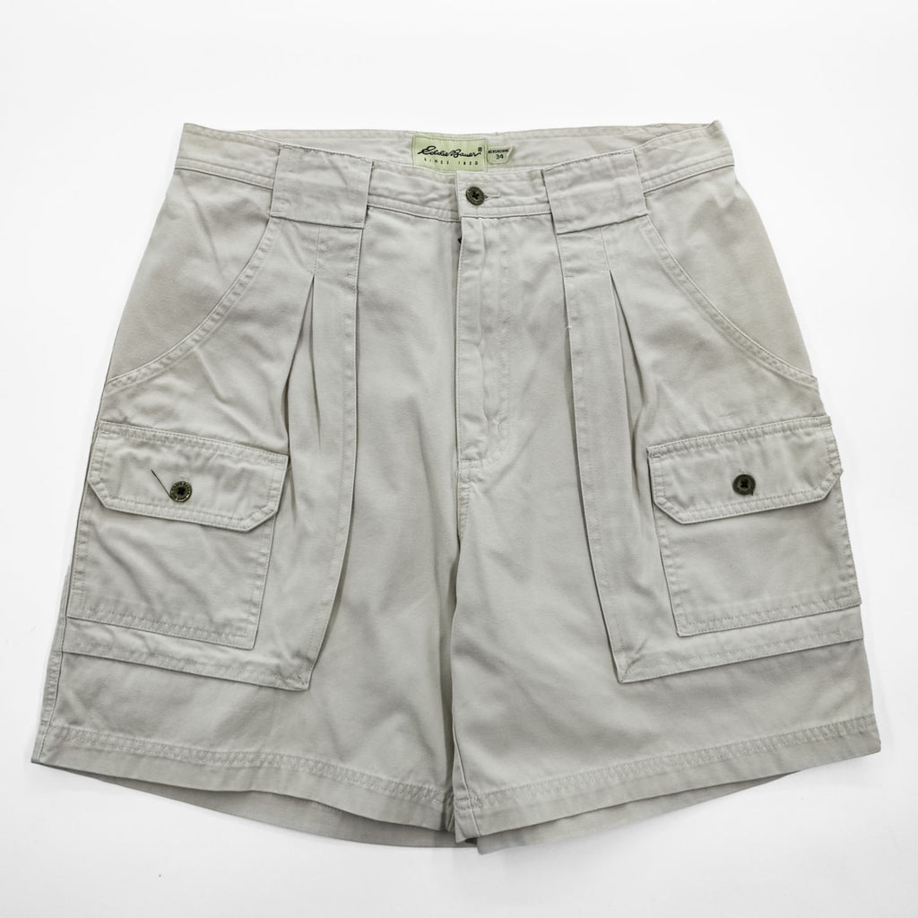 Eddie Bauer カーゴショーツ ブッシュ ショートパンツ L ベージュ キャンバス 3805