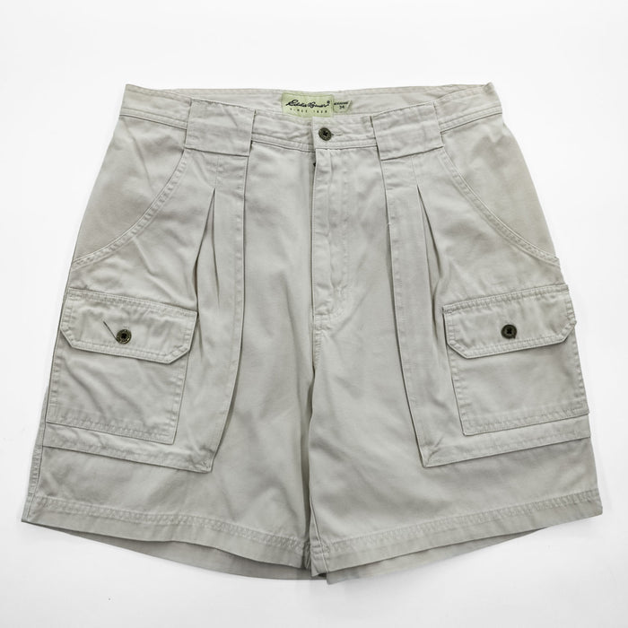 Eddie Bauer カーゴショーツ ブッシュ ショートパンツ L ベージュ キャンバス 3805