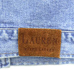 LAUREN RALPH LAUREN 90年代 ヴィンテージ 襟コーデュロイ デニムジャケット ハンティングジャケット S インディゴ ブルー