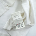 Nigel Cabourn 日本製 ポロシャツ M ホワイト 鹿の子 リボン付き 胸ポケット 8030021610
