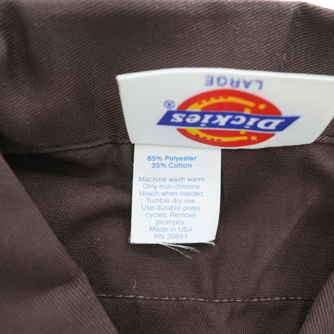 Dickies 90年代 USA製 ヴィンテージ 半袖 ワークシャツ L ブラウン フラップダブルポケット