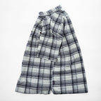 Patagonia オーガニックコットン 半袖チェックシャツ L ホワイト ネイビー 胸ポケット 52921