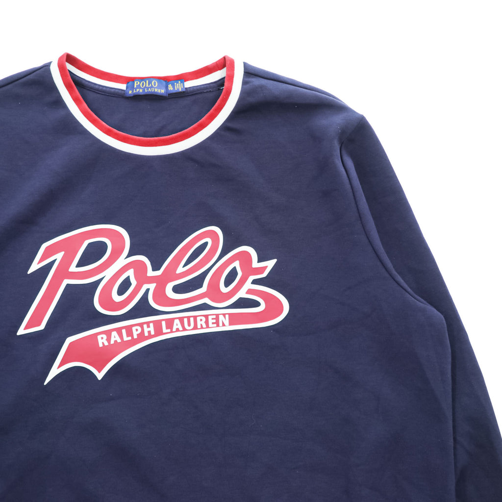 Polo Ralph Lauren クルーネック スウェット トレーナー XL レッド ネイビー リブライン