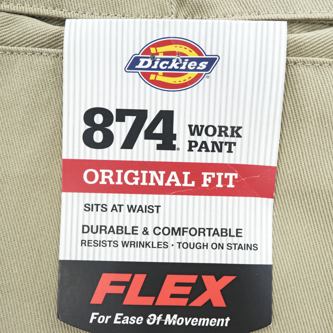 Dickies 874 ORIGINAL FIT FLEX ワークパンツ チノパンツ 36 x 30 ベージュ 11874DS 未使用品