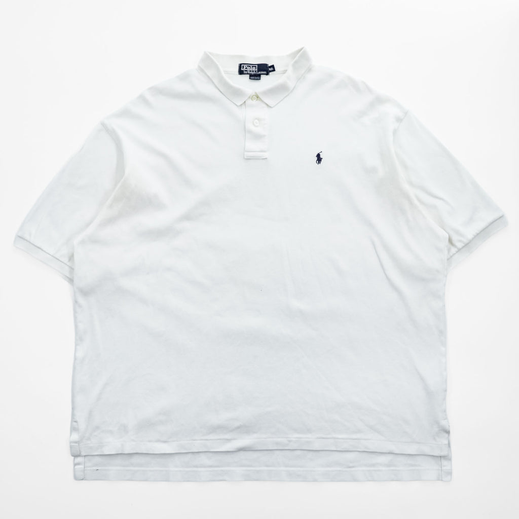Polo by Ralph Lauren 90年代 USA製 ポニー刺繍 ポロシャツ XXL ビッグサイズ ホワイト