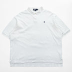 Polo by Ralph Lauren 90年代 USA製 ポニー刺繍 ポロシャツ XXL ビッグサイズ ホワイト