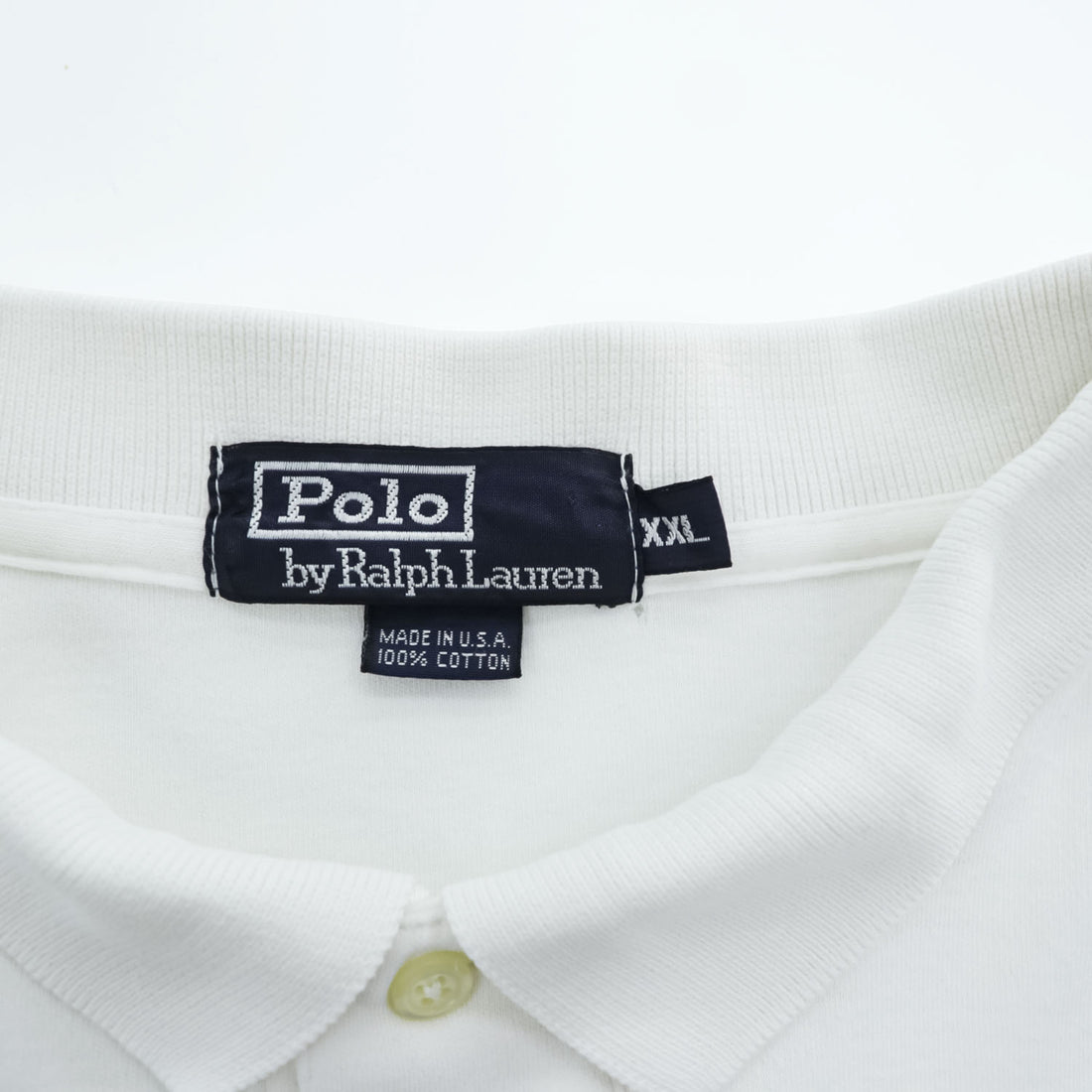 Polo by Ralph Lauren 90年代 USA製 ポニー刺繍 ポロシャツ XXL ビッグサイズ ホワイト