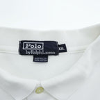 Polo by Ralph Lauren 90年代 USA製 ポニー刺繍 ポロシャツ XXL ビッグサイズ ホワイト