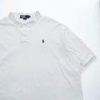 Polo by Ralph Lauren 90年代 USA製 ポニー刺繍 ポロシャツ XXL ビッグサイズ ホワイト