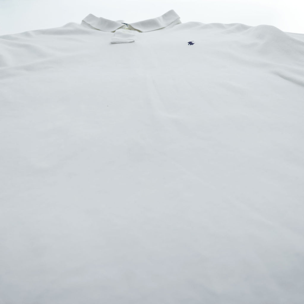 Polo by Ralph Lauren 90年代 USA製 ポニー刺繍 ポロシャツ XXL ビッグサイズ ホワイト