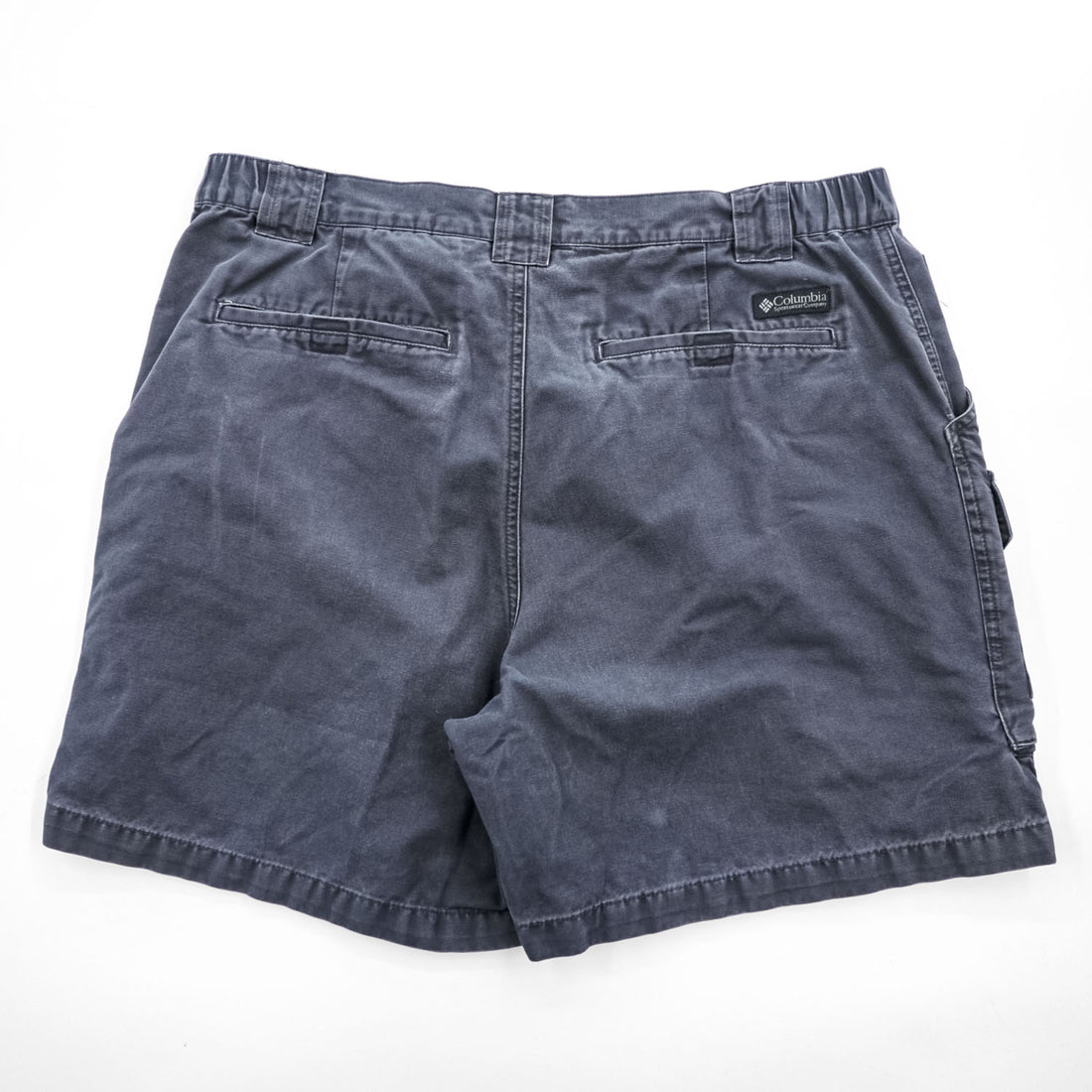 Columbia Men's Cotton Cargo Shorts Size L Navy Gray 2000s