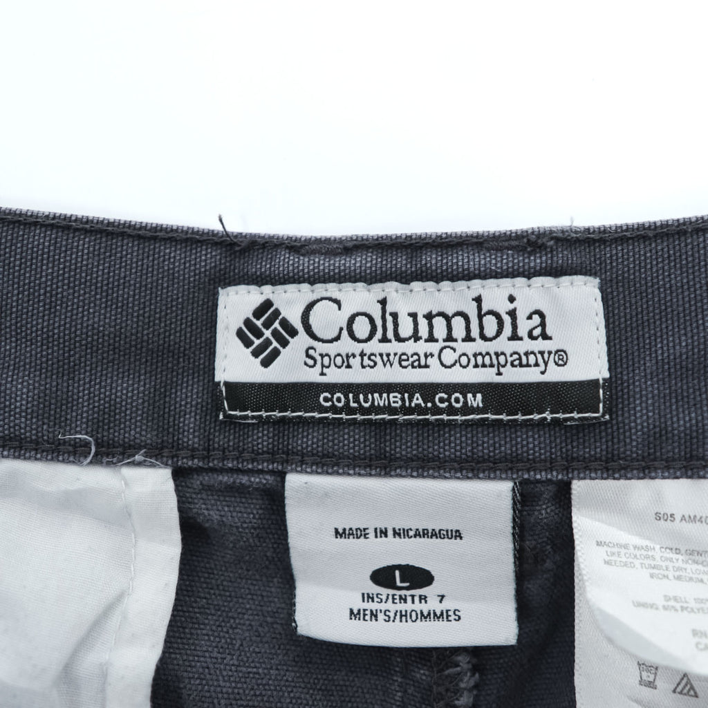 Columbia Men's Cotton Cargo Shorts Size L Navy Gray 2000s