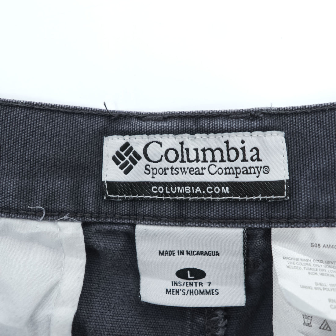 Columbia Men's Cotton Cargo Shorts Size L Navy Gray 2000s