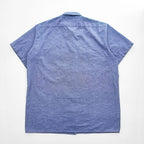 Dickies 90年代 USA製 ヴィンテージ シャンブレー 半袖ワークシャツ XL ブルー ダブルポケット