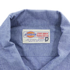Dickies 90年代 USA製 ヴィンテージ シャンブレー 半袖ワークシャツ XL ブルー ダブルポケット