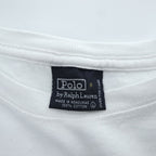 Polo by Ralph Lauren Pony Embroidered White Cotton T-Shirt Size L Made in Honduras