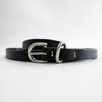 Hender Scheme ナロー レザーベルト 本革 ロング tail belt ブラック シルバーバックル