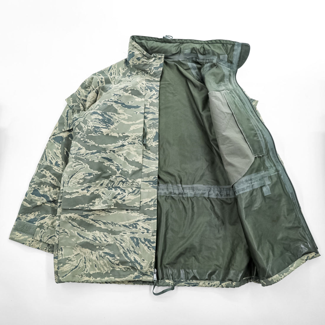 PROPPER INTERNATIONAL 00年代 USAF 米軍 APECS ABUパーカー ミリタリージャケット XL カーキ グリーン ゴアテックス GORE-TEX 防水 ドローコード フード収納 デジタルタイガーカモ 8415-01-547-3562