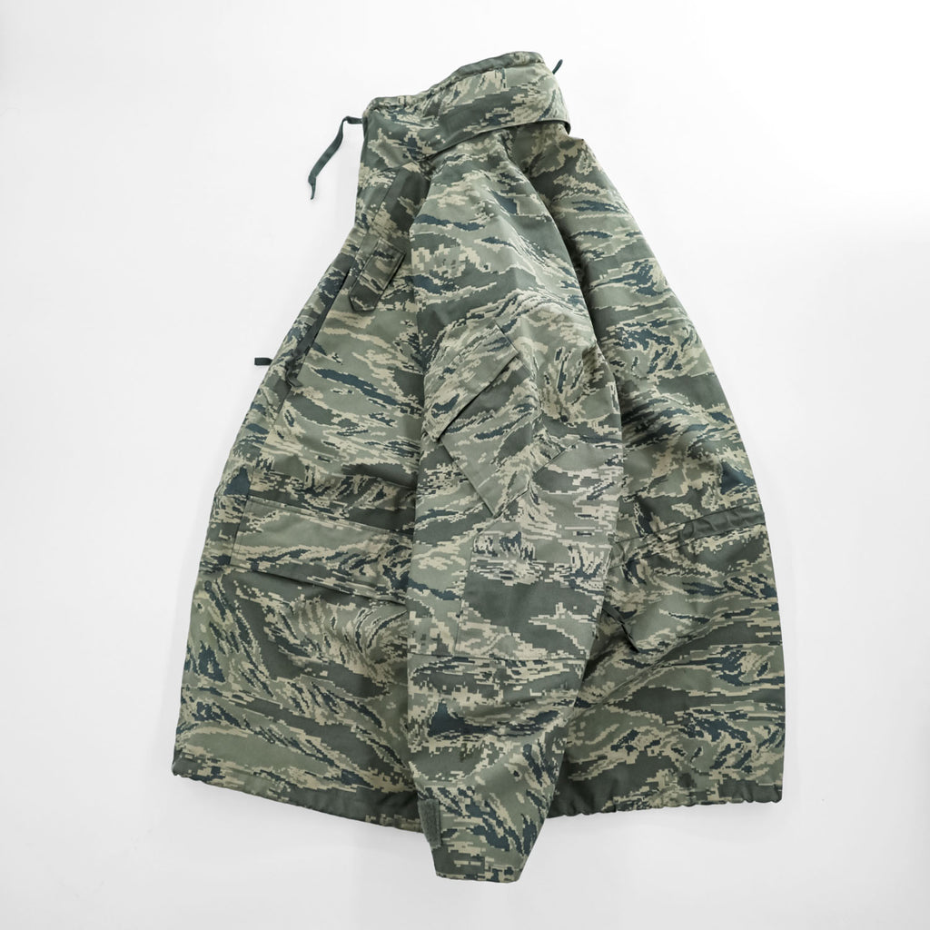 PROPPER INTERNATIONAL 00年代 USAF 米軍 APECS ABUパーカー ミリタリージャケット XL カーキ グリーン ゴアテックス GORE-TEX 防水 ドローコード フード収納 デジタルタイガーカモ 8415-01-547-3562