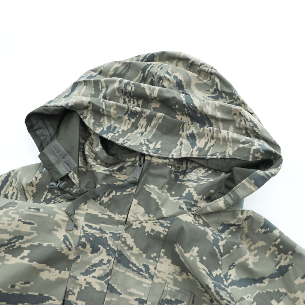 PROPPER INTERNATIONAL 00年代 USAF 米軍 APECS ABUパーカー ミリタリージャケット XL カーキ グリーン ゴアテックス GORE-TEX 防水 ドローコード フード収納 デジタルタイガーカモ 8415-01-547-3562