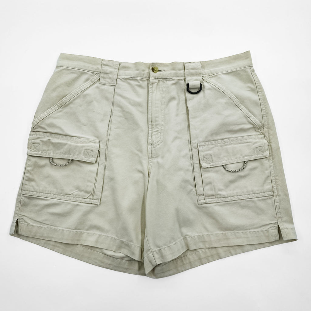 Columbia PFG ダック地 フィッシングカーゴショーツ ショートパンツ L ベージュ キャンバス FM4012