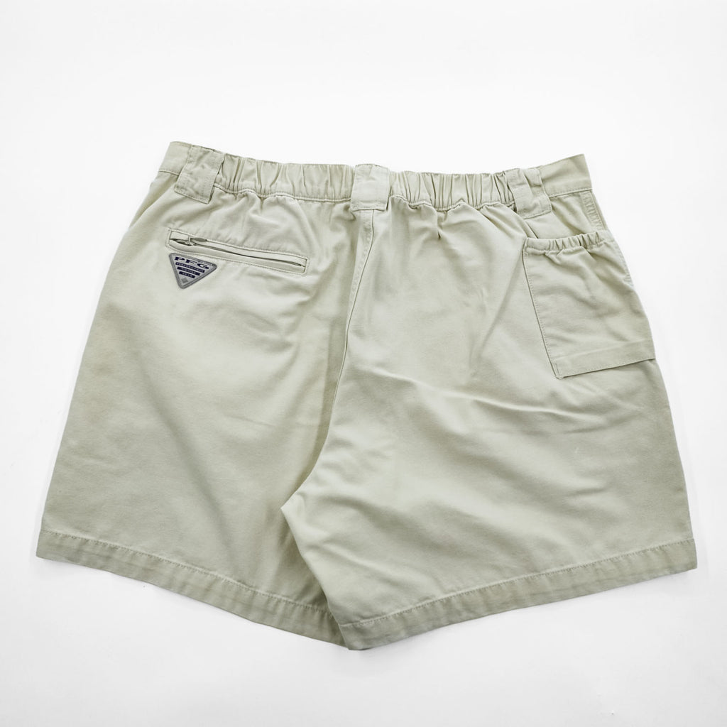 Columbia PFG ダック地 フィッシングカーゴショーツ ショートパンツ L ベージュ キャンバス FM4012