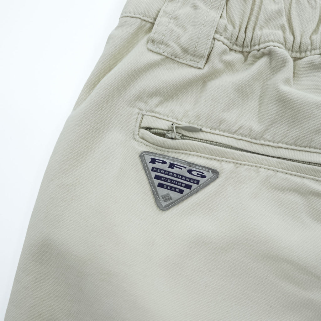 Columbia PFG ダック地 フィッシングカーゴショーツ ショートパンツ L ベージュ キャンバス FM4012