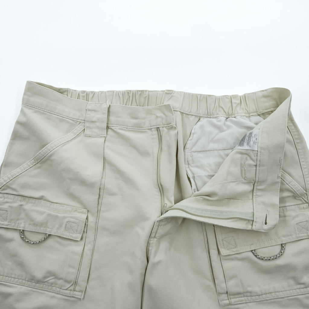 Columbia PFG ダック地 フィッシングカーゴショーツ ショートパンツ L ベージュ キャンバス FM4012