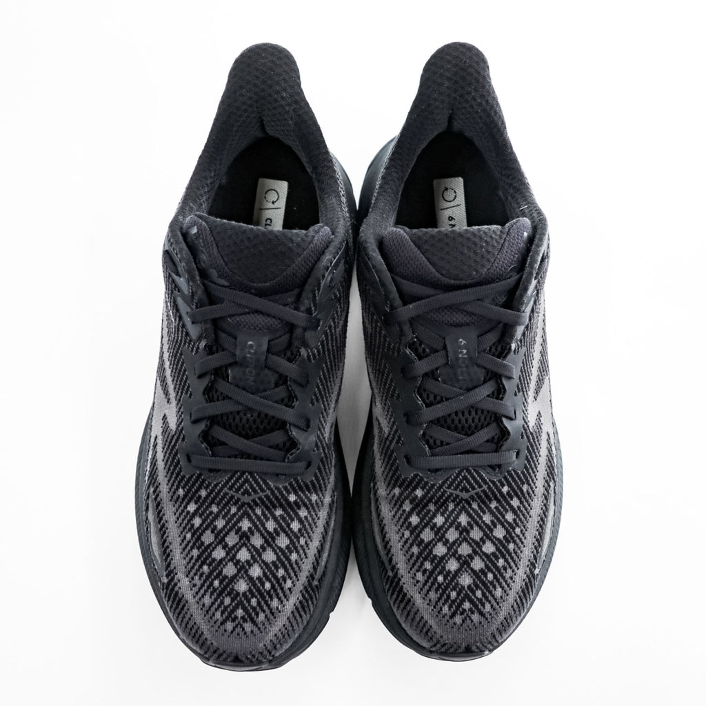 HOKA Clifton 9 Men's Black Running Shoes US 10D 1127895 BBLC