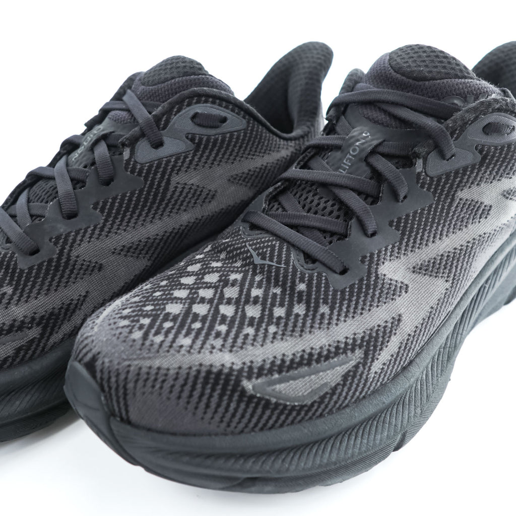 HOKA Clifton 9 Men's Black Running Shoes US 10D 1127895 BBLC