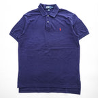 Polo by Ralph Lauren Men's Navy Short Sleeve Polo Shirt Red Pony Logo Size L 100% Cotton