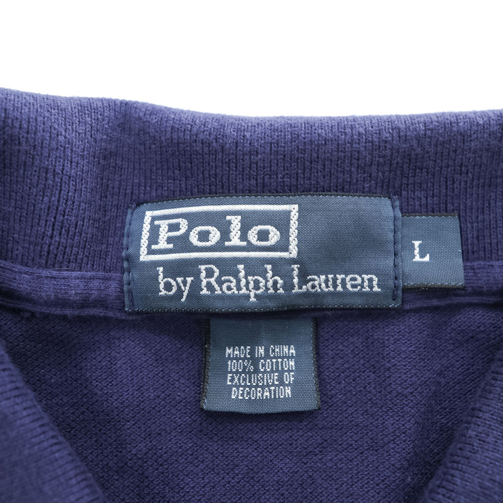 Polo by Ralph Lauren Men's Navy Short Sleeve Polo Shirt Red Pony Logo Size L 100% Cotton