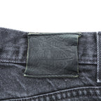 HARLEY-DAVIDSON Black Denim Jeans 36x30 Five-Pocket Embroidered Logo