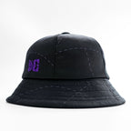 Needles × DC SHOES Bermuda Hat Butterfly Embroidered Bucket Hat Black Purple Size M