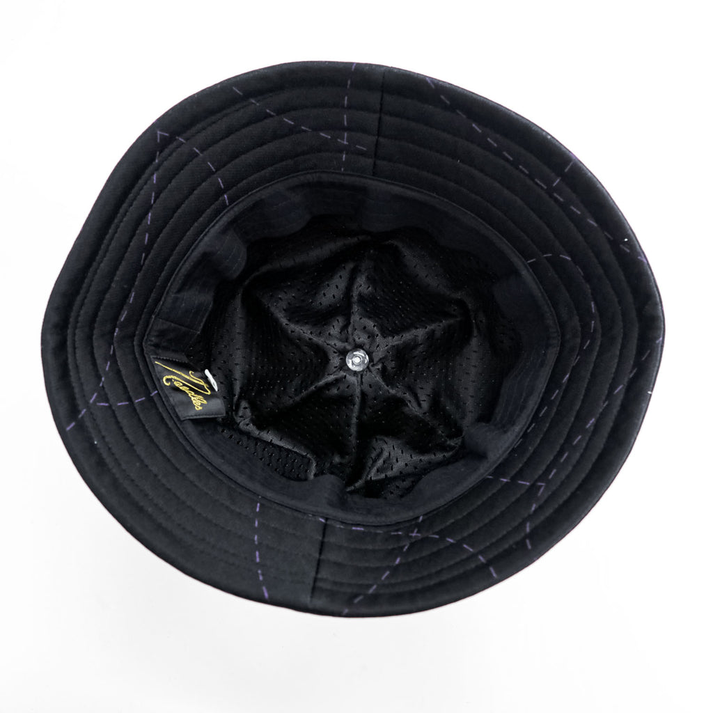 Needles × DC SHOES Bermuda Hat Butterfly Embroidered Bucket Hat Black Purple Size M
