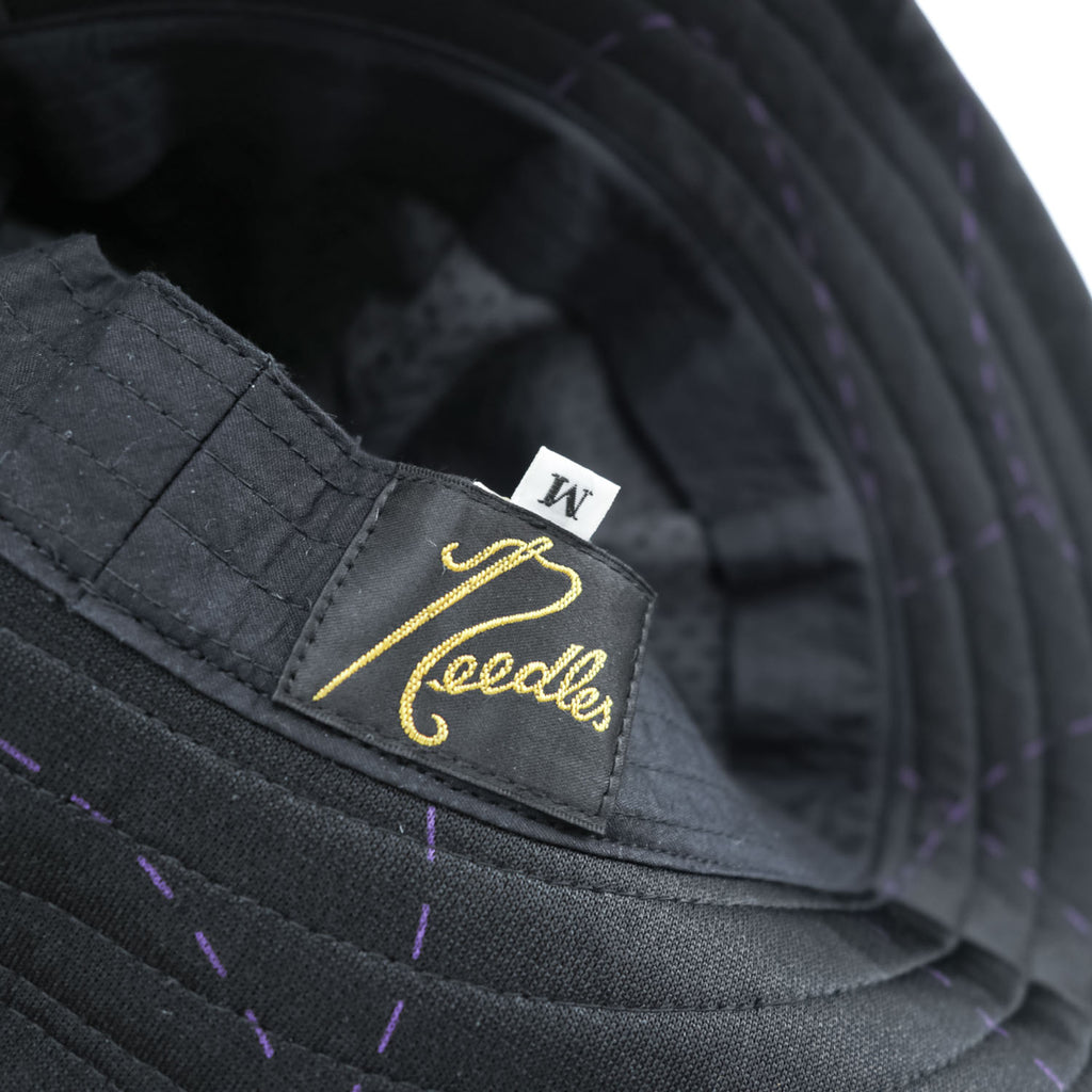 Needles × DC SHOES Bermuda Hat Butterfly Embroidered Bucket Hat Black Purple Size M