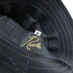 Needles × DC SHOES Bermuda Hat Butterfly Embroidered Bucket Hat Black Purple Size M