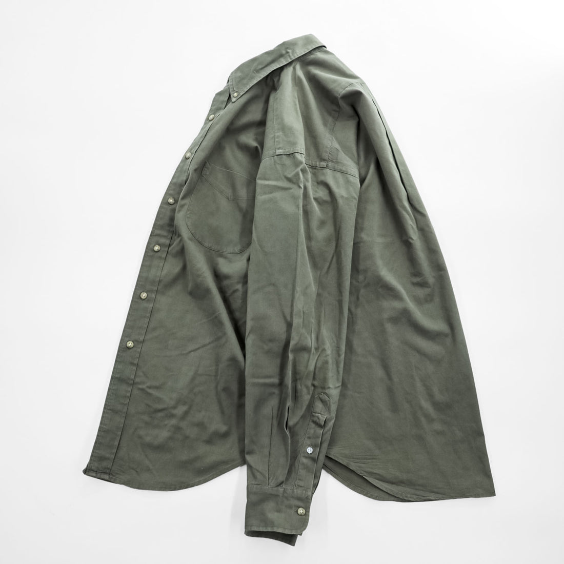 Brooks Brothers Sport Shirt Button-Down Long Sleeve Cotton Made in Hong Kong M Olive