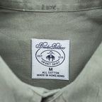Brooks Brothers Sport Shirt Button-Down Long Sleeve Cotton Made in Hong Kong M Olive