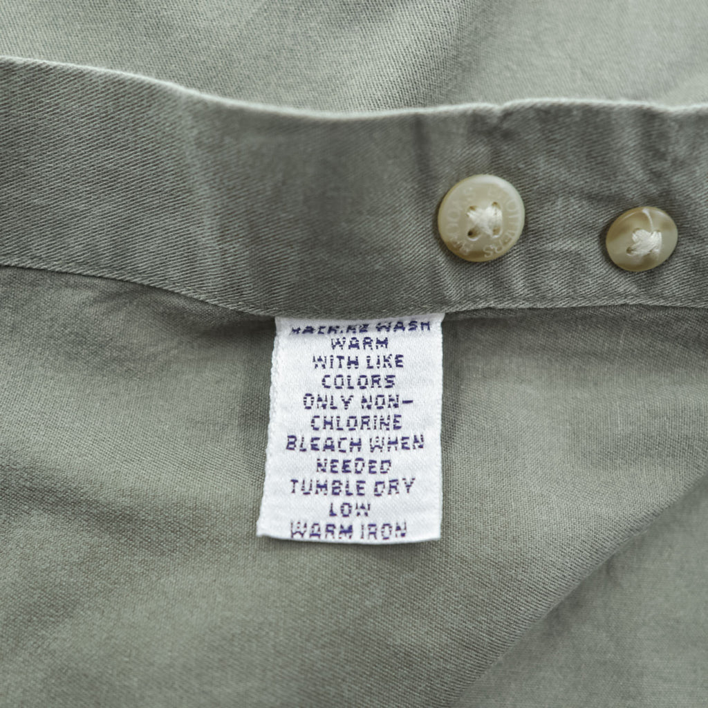 Brooks Brothers Sport Shirt Button-Down Long Sleeve Cotton Made in Hong Kong M Olive