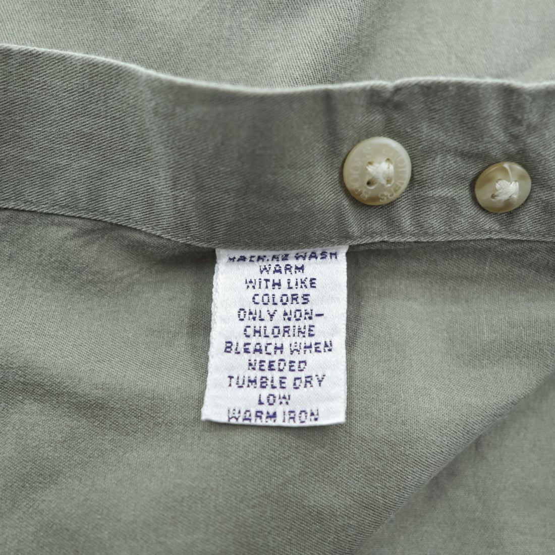 Brooks Brothers Sport Shirt Button-Down Long Sleeve Cotton Made in Hong Kong M Olive