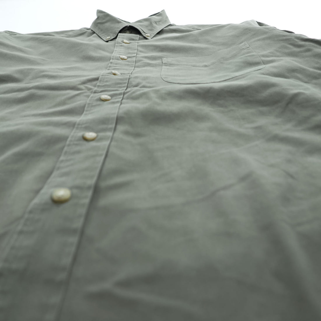 Brooks Brothers Sport Shirt Button-Down Long Sleeve Cotton Made in Hong Kong M Olive
