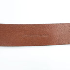 POLO RALPH LAUREN Pony Logo Plaque Brown Leather Belt Size 32/80 Made in Guatemala